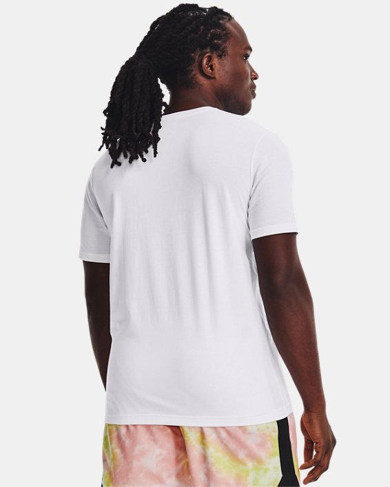Men's Curry Multicolor Logo Short Sleeve in White image number 1